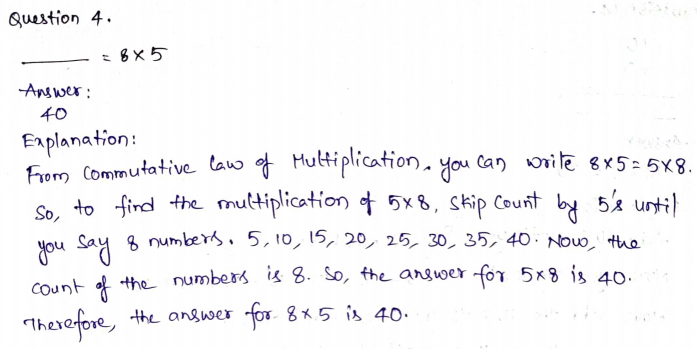 Go Math Grade 3 Answer Key Chapter 4 Multiplication Facts and Strategies Page 201 Q4