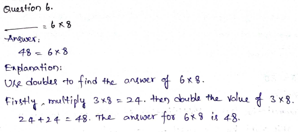 Go Math Grade 3 Answer Key Chapter 4 Multiplication Facts and Strategies Page 207 Q6