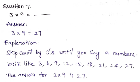 Go Math Grade 3 Answer Key Chapter 4 Multiplication Facts and Strategies Page 207 Q7