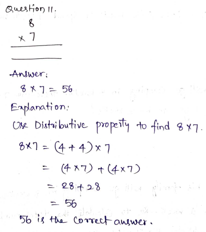 Go Math Grade 3 Answer Key Chapter 4 Multiplication Facts and Strategies Page 221 Q11