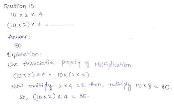 Go Math Grade 3 Answer Key Chapter 4 Multiplication Facts and Strategies Page 227 Q15