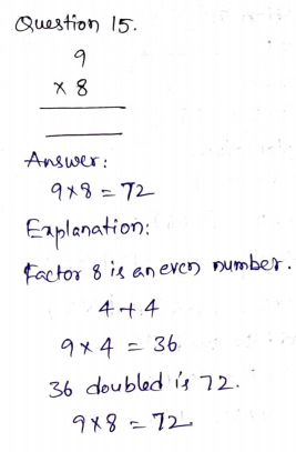 Go Math Grade 3 Answer Key Chapter 4 Multiplication Facts and Strategies Page 239 Q15