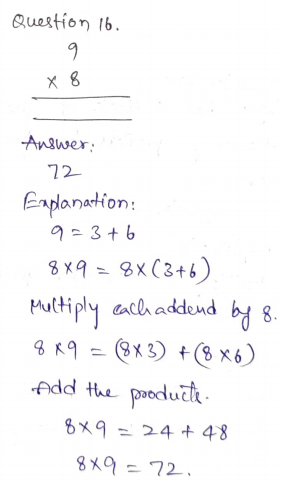 Go Math Grade 3 Answer Key Chapter 4 Multiplication Facts and Strategies Page 245 Q16