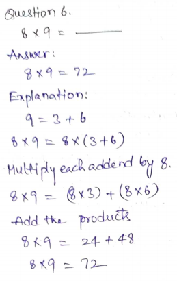 Go Math Grade 3 Answer Key Chapter 4 Multiplication Facts and Strategies Page 245 Q6
