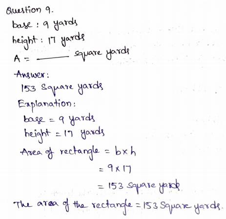 Go Math Grade 4 Answer Key Chapter 13 Algebra Perimeter and Area Page 725 Q9