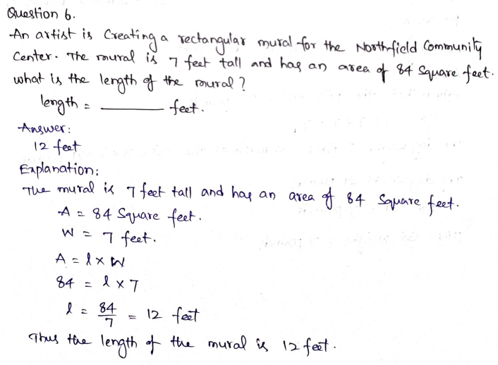Go Math Grade 4 Answer Key Chapter 13 Algebra Perimeter and Area Page 741 Q6
