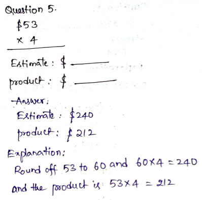 Go Math Grade 4 Answer Key Chapter 2 Multiply by 1-Digit Numbers Page 101 Q5