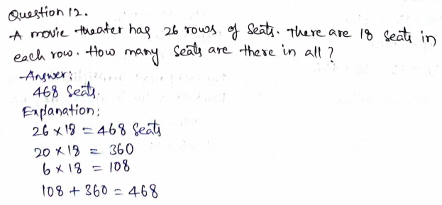 Go Math Grade 4 Answer Key Chapter 3 Multiply 2-Digit Numbers Page 181 Q12