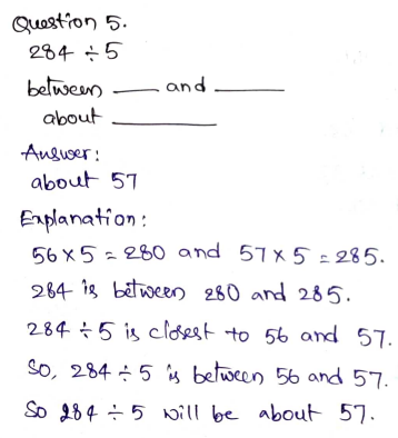 Go Math Grade 4 Answer Key Chapter 4 Divide by 1-Digit Numbers Page 201 Q5