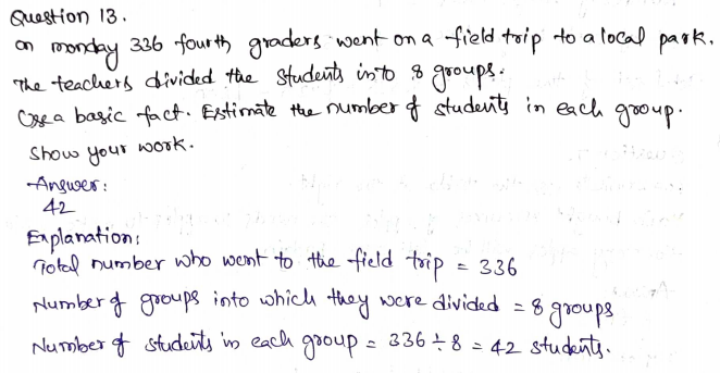 Go Math Grade 4 Answer Key Chapter 4 Divide by 1-Digit Numbers Page 262 Q13