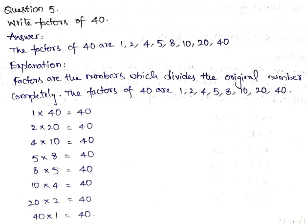 Go Math Grade 4 Answer Key Chapter 5 Factors, Multiples, and Patterns Page 283 Q5