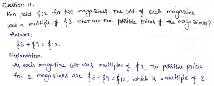 Go Math Grade 4 Answer Key Chapter 5 Factors, Multiples, and Patterns Page 303 Q11
