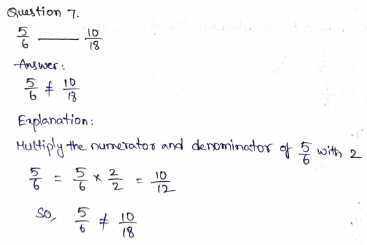 Go Math Grade 4 Answer Key Chapter 6 Fraction Equivalence and Comparison Page 335 Q7