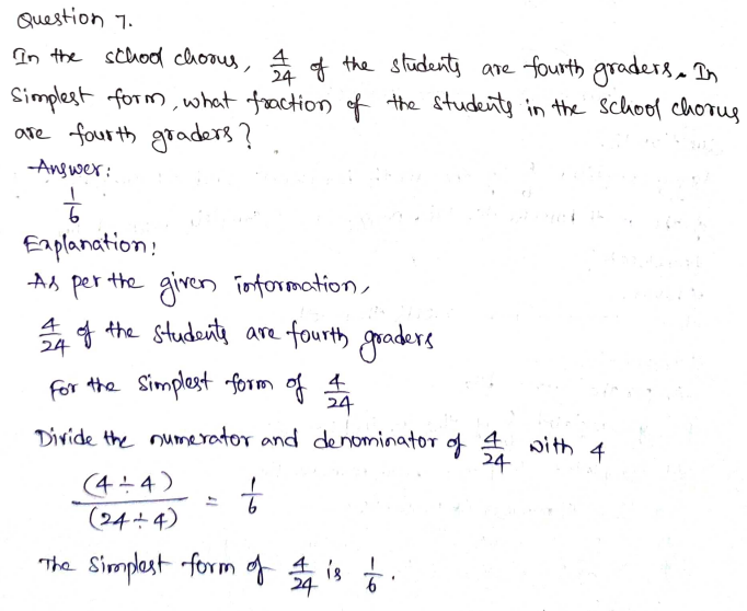 Go Math Grade 4 Answer Key Chapter 6 Fraction Equivalence and Comparison Page 378 Q7
