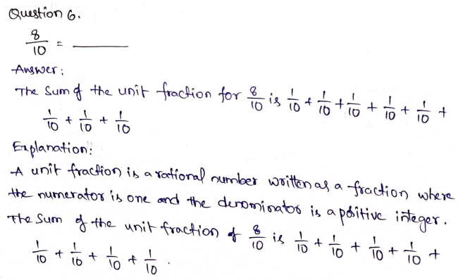 Go Math Grade 4 Answer Key Chapter 7 Add and Subtract Fractions Page 393 Q6