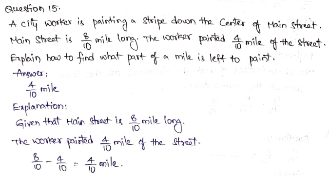 Go Math Grade 4 Answer Key Chapter 7 Add and Subtract Fractions Page 411 Q15