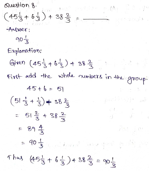 Go Math Grade 4 Answer Key Chapter 7 Add and Subtract Fractions Page 437 Q8