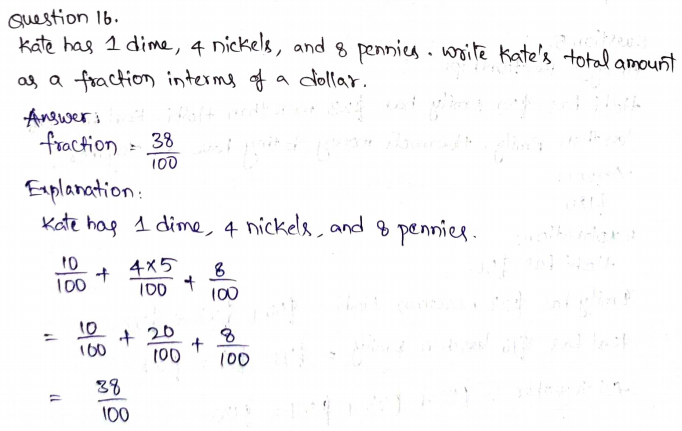 Go Math Grade 4 Answer Key Chapter 9 Relate Fractions and Decimals Page 517 Q16