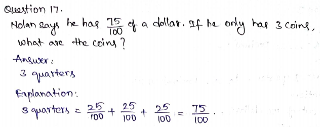 Go Math Grade 4 Answer Key Chapter 9 Relate Fractions and Decimals Page 517 Q17