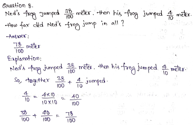 Go Math Grade 4 Answer Key Chapter 9 Relate Fractions and Decimals Page 531 Q8