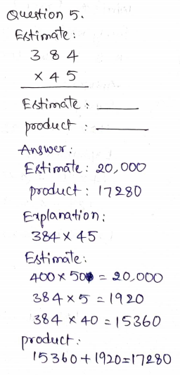 Go Math Grade 5 Answer Key Chapter 1 Place Value, Multiplication, and Expressions Page 33 Q5