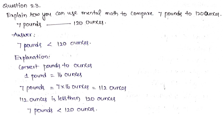 Go Math Grade 5 Answer Key Chapter 10 Convert Units of Measure Page 600 Q23