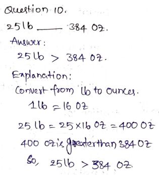 Go Math Grade 5 Answer Key Chapter 10 Convert Units of Measure Page 609 Q10