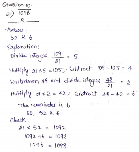 Go Math Grade 5 Answer Key Chapter 2 Divide Whole Numbers Page 85 Q10