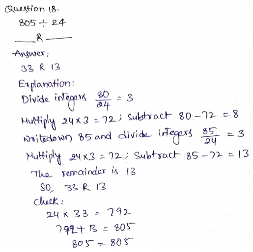Go Math Grade 5 Answer Key Chapter 2 Divide Whole Numbers Page 85 Q18