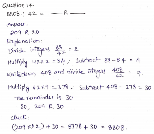 Go Math Grade 5 Answer Key Chapter 2 Divide Whole Numbers Page 99 Q14