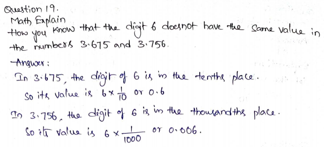 Go Math Grade 5 Answer Key Chapter 3 Add and Subtract Decimals Page 116 Q19