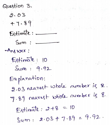 Go Math Grade 5 Answer Key Chapter 3 Add and Subtract Decimals Page 140 Q3