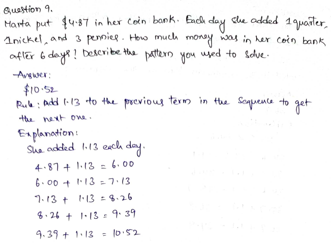 Go Math Grade 5 Answer Key Chapter 3 Add and Subtract Decimals Page 149 Q9