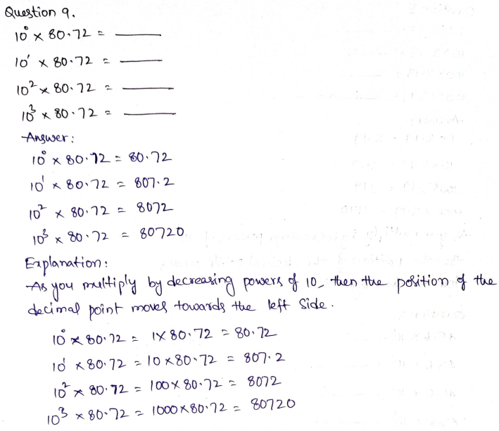 Go Math Grade 5 Answer Key Chapter 4 Multiply Decimals Page 165 Q9