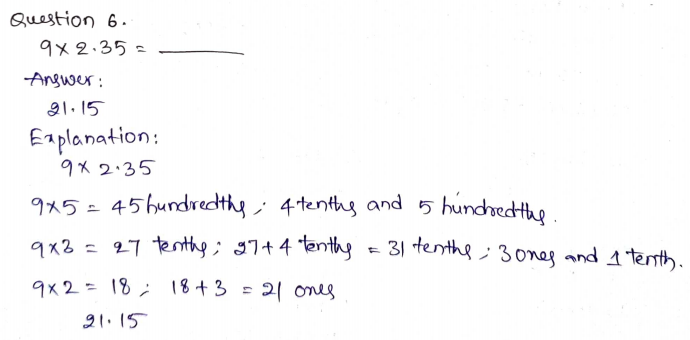 Go Math Grade 5 Answer Key Chapter 4 Multiply Decimals Page 195 Q6