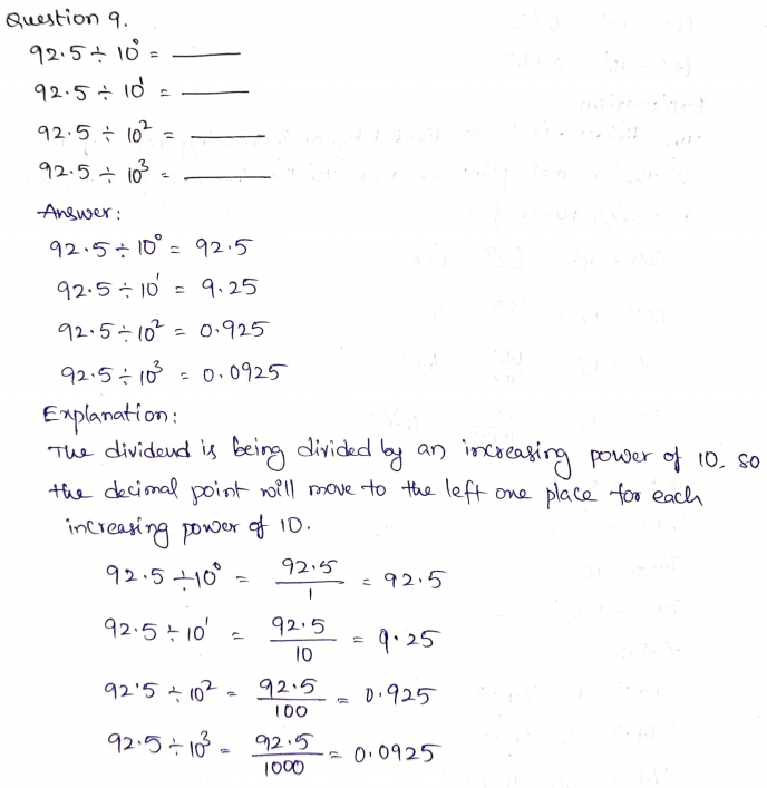 Go Math Grade 5 Answer Key Chapter 5 Divide Decimals Page 203 Q9