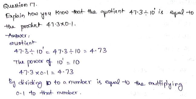 Go Math Grade 5 Answer Key Chapter 5 Divide Decimals Page 204 Q17