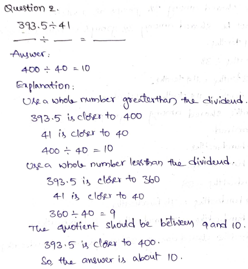 Go Math Grade 5 Answer Key Chapter 5 Divide Decimals Page 211 Q2