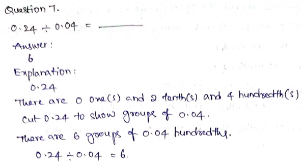 Go Math Grade 5 Answer Key Chapter 5 Divide Decimals Page 221 Q7
