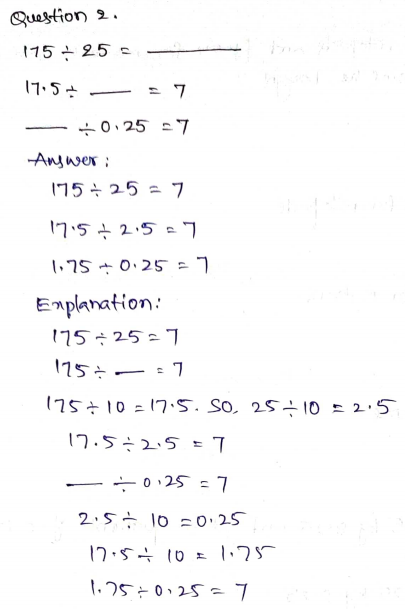 Go Math Grade 5 Answer Key Chapter 5 Divide Decimals Page 225 Q2