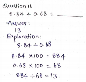 Go Math Grade 5 Answer Key Chapter 5 Divide Decimals Page 235 Q11