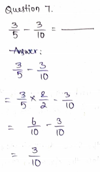 Go Math Grade 5 Answer Key Chapter 6 Add and Subtract Fractions with Unlike Denominators Page 249 Q7