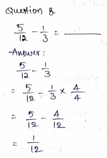 Go Math Grade 5 Answer Key Chapter 6 Add and Subtract Fractions with Unlike Denominators Page 249 Q8