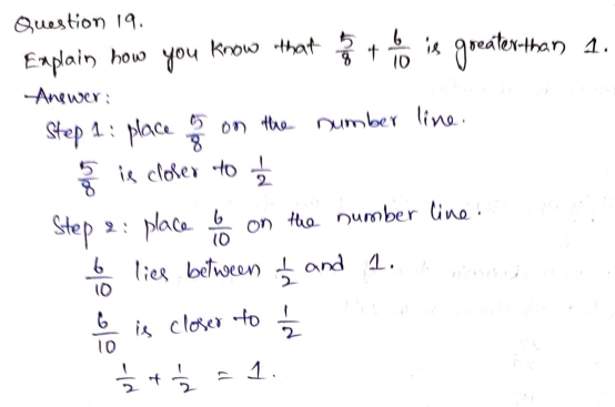 Go Math Grade 5 Answer Key Chapter 6 Add and Subtract Fractions with Unlike Denominators Page 254 Q19