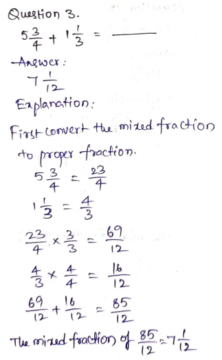 Go Math Grade 5 Answer Key Chapter 6 Add and Subtract Fractions with Unlike Denominators Page 266 Q3