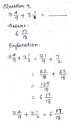 Go Math Grade 5 Answer Key Chapter 6 Add and Subtract Fractions with Unlike Denominators Page 267 Q9