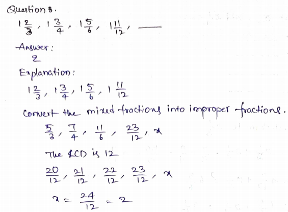 Go Math Grade 5 Answer Key Chapter 6 Add and Subtract Fractions with Unlike Denominators Page 275 Q8