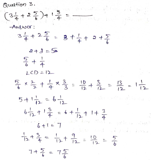 Go Math Grade 5 Answer Key Chapter 6 Add and Subtract Fractions with Unlike Denominators Page 283 Q3