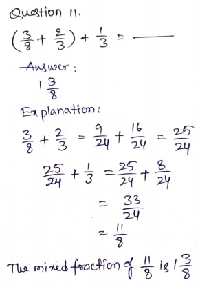 Go Math Grade 5 Answer Key Chapter 6 Add and Subtract Fractions with Unlike Denominators Page 285 Q11