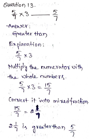 Go Math Grade 5 Answer Key Chapter 7 Multiply Fractions Page 315 Q13
